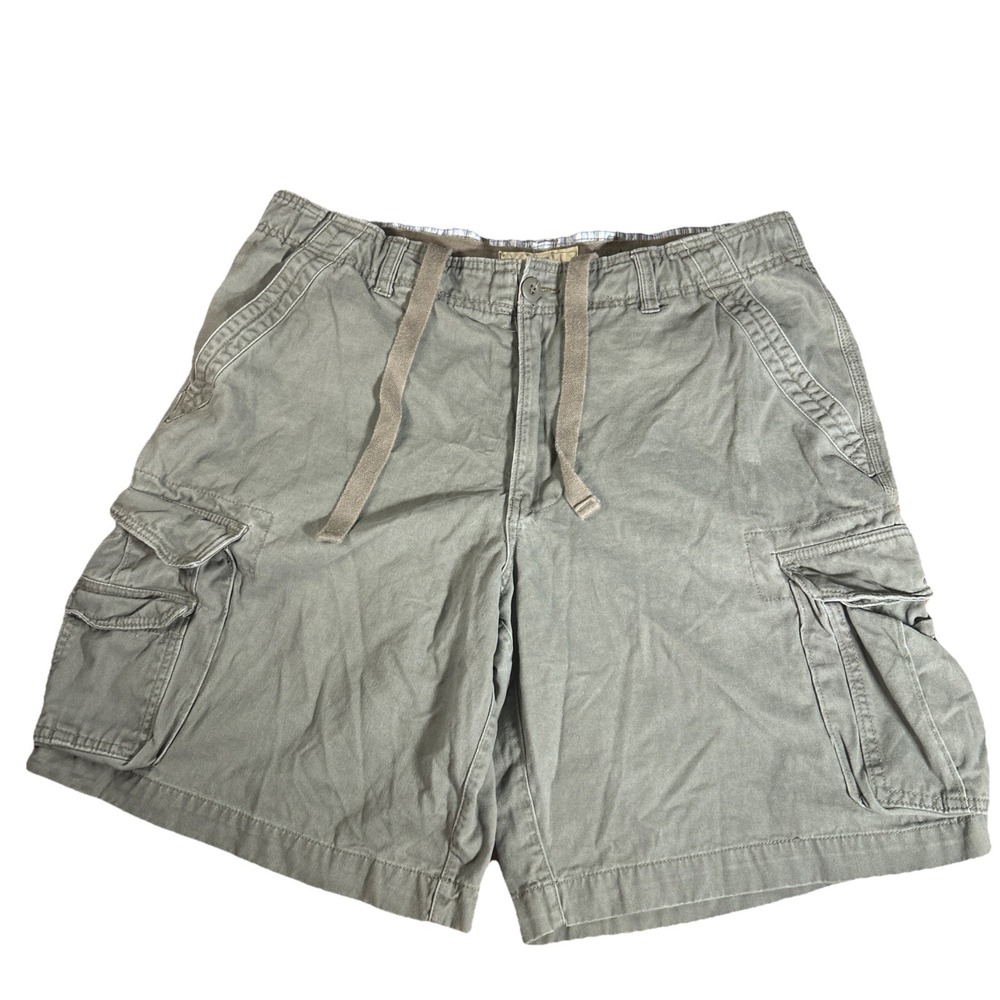 Faded Glory Shorts Men's 40 Green 9" Cargo Utility Hiking Military Vintage